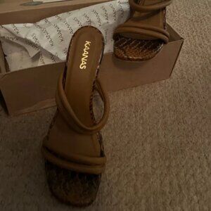 Sandals open with a nice comfortable heel